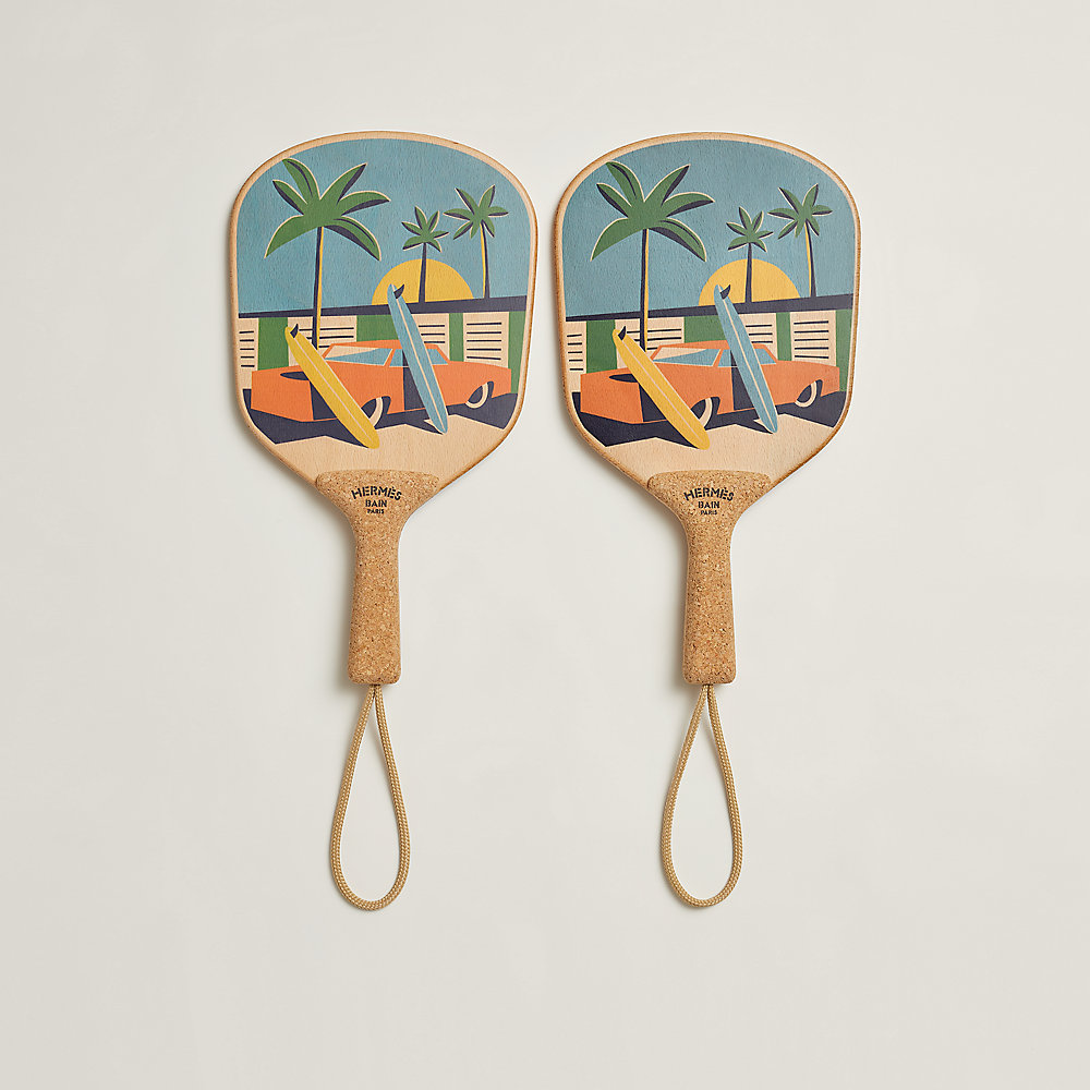 Apres la Vague set of 2 beach rackets Hermès USA